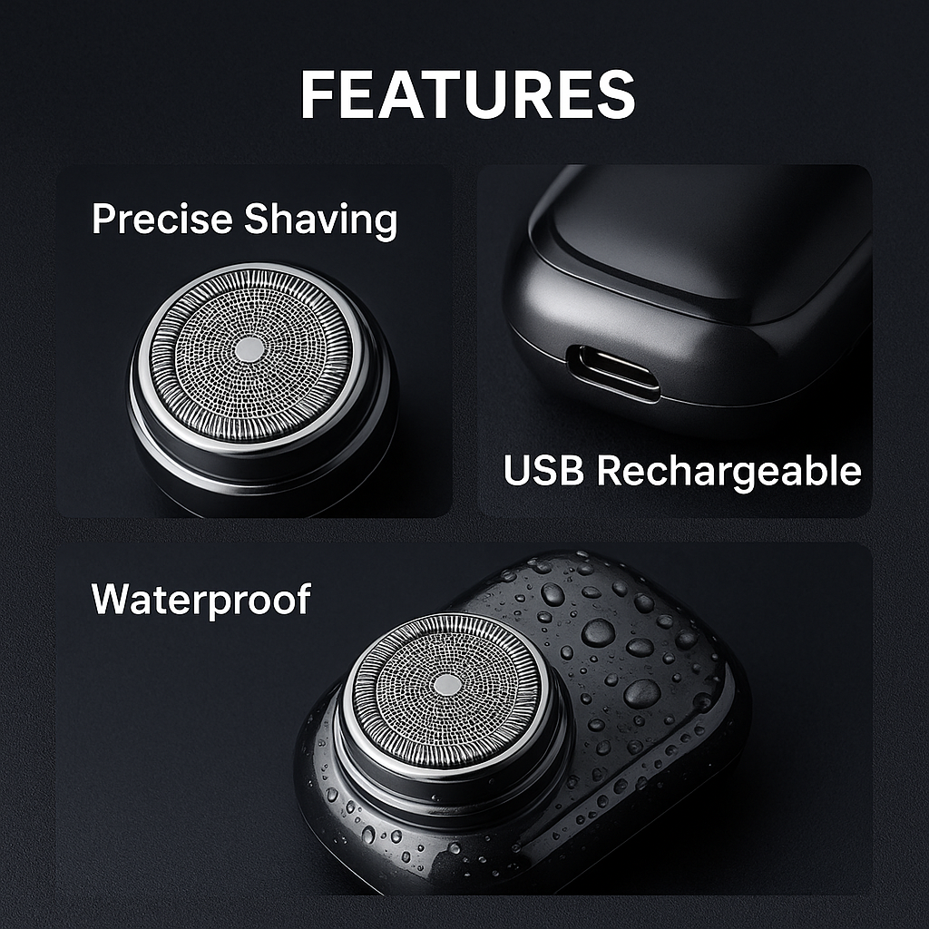 Mini Portable Electric Shaver – USB Rechargeable, Compact & Stylish