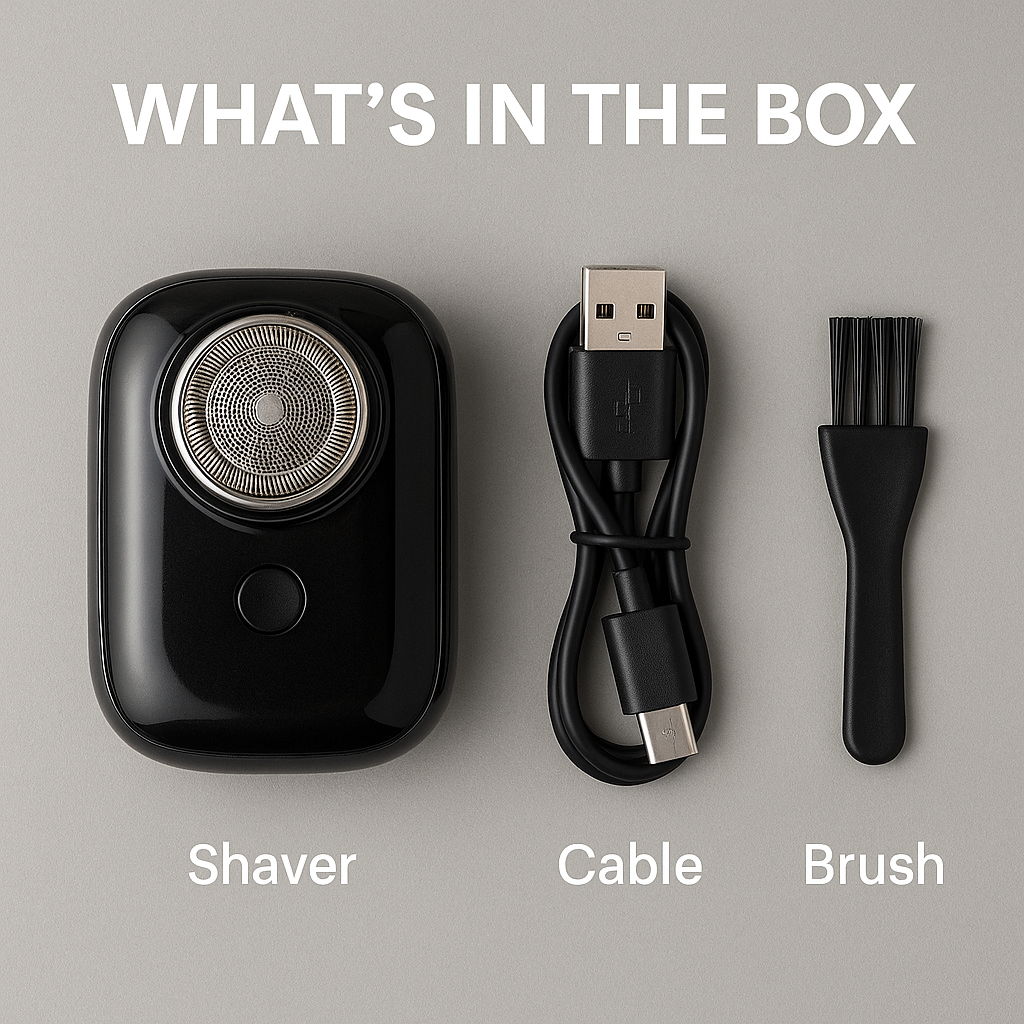 Mini Portable Electric Shaver – USB Rechargeable, Compact & Stylish