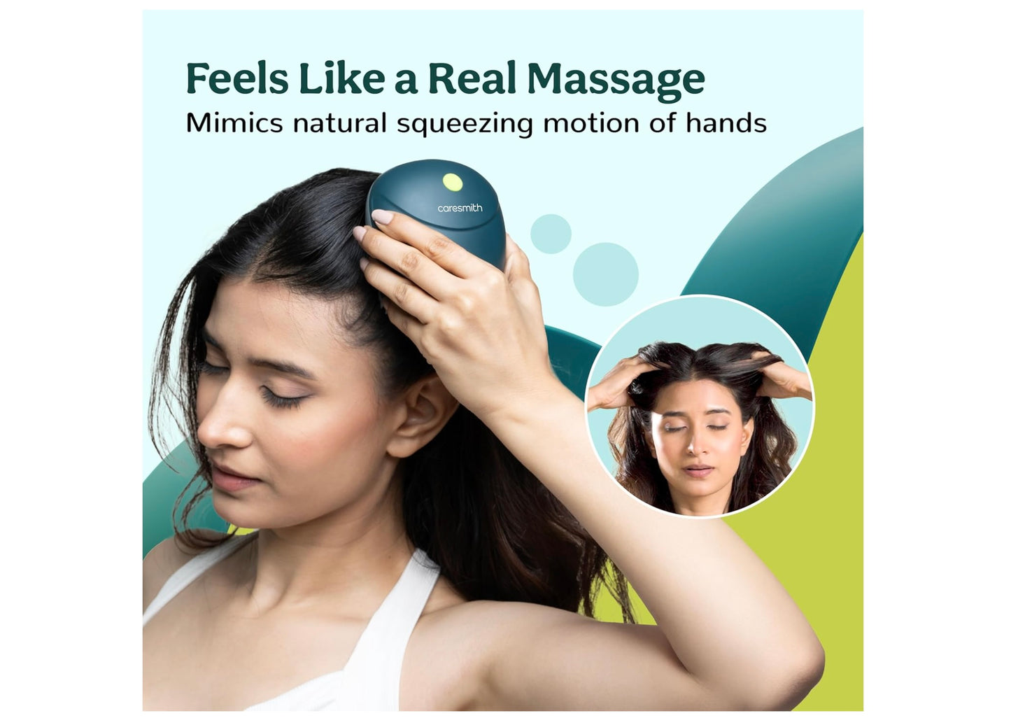 Revive Rechargeable Scalp & Body Massager – 4 Rotating Heads, 96 Soft Silicone Bristles