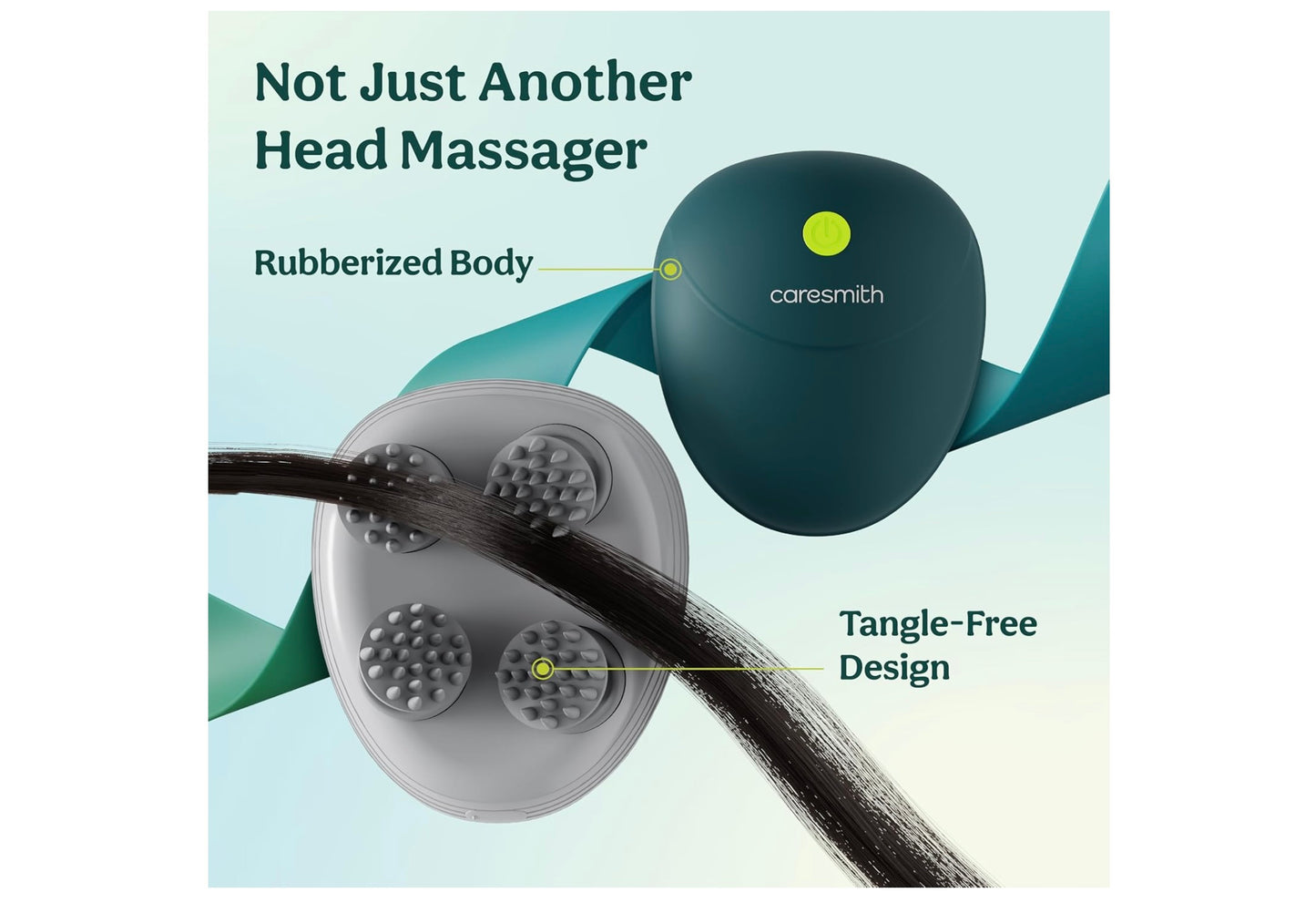 Revive Rechargeable Scalp & Body Massager – 4 Rotating Heads, 96 Soft Silicone Bristles