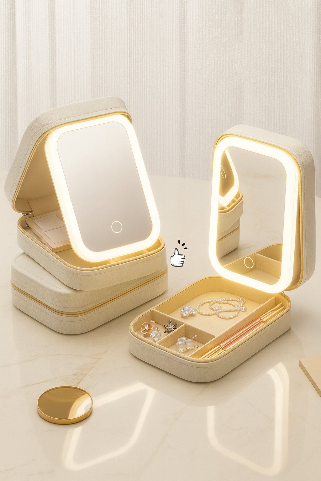 LED MAKEUP MIRROR CASE 💄